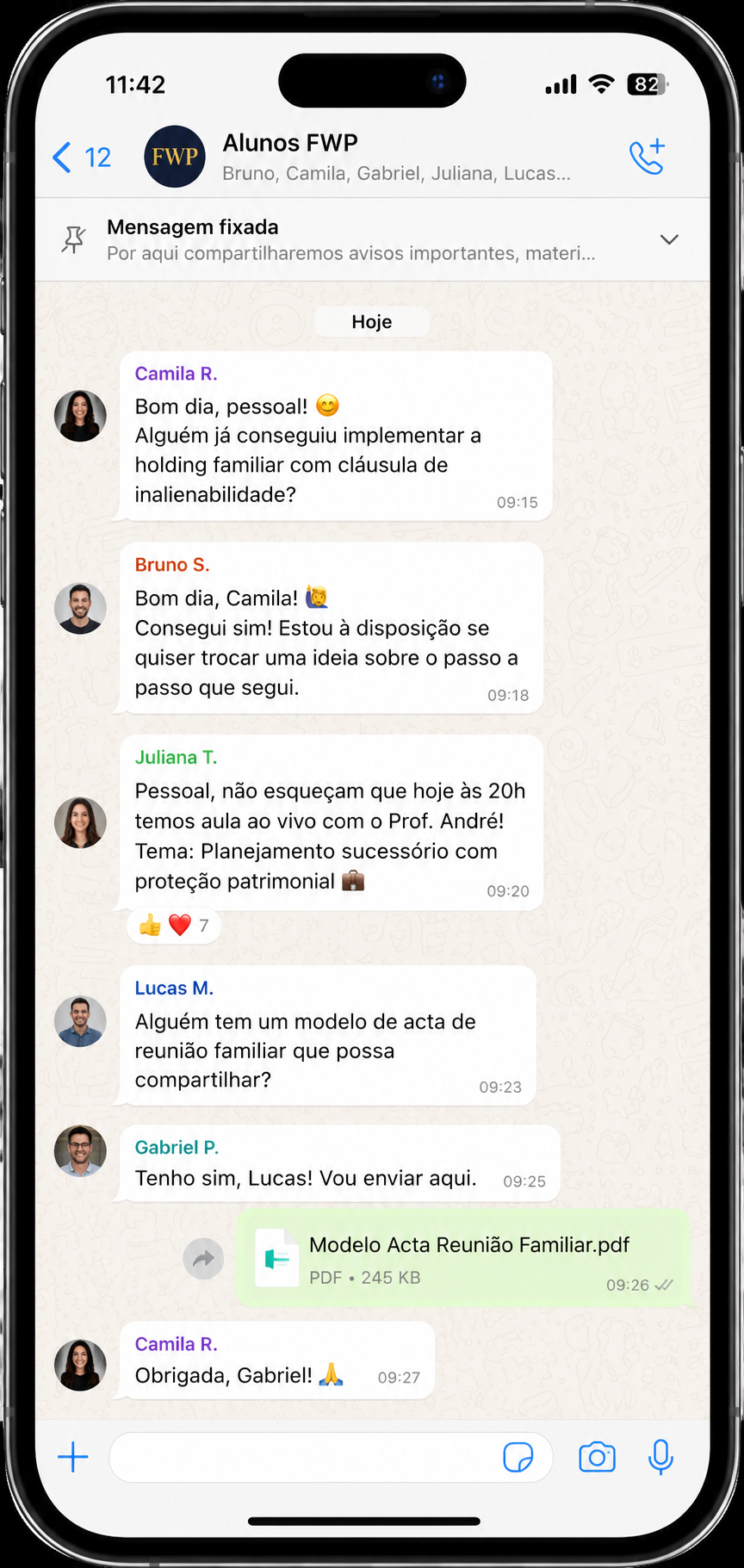 Comunidade FWP no WhatsApp